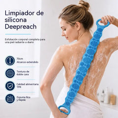 🧼 Cepillo Corporal de Silicona 70 cm｜Limpieza Profunda + Masaje Relajante 🚿✨