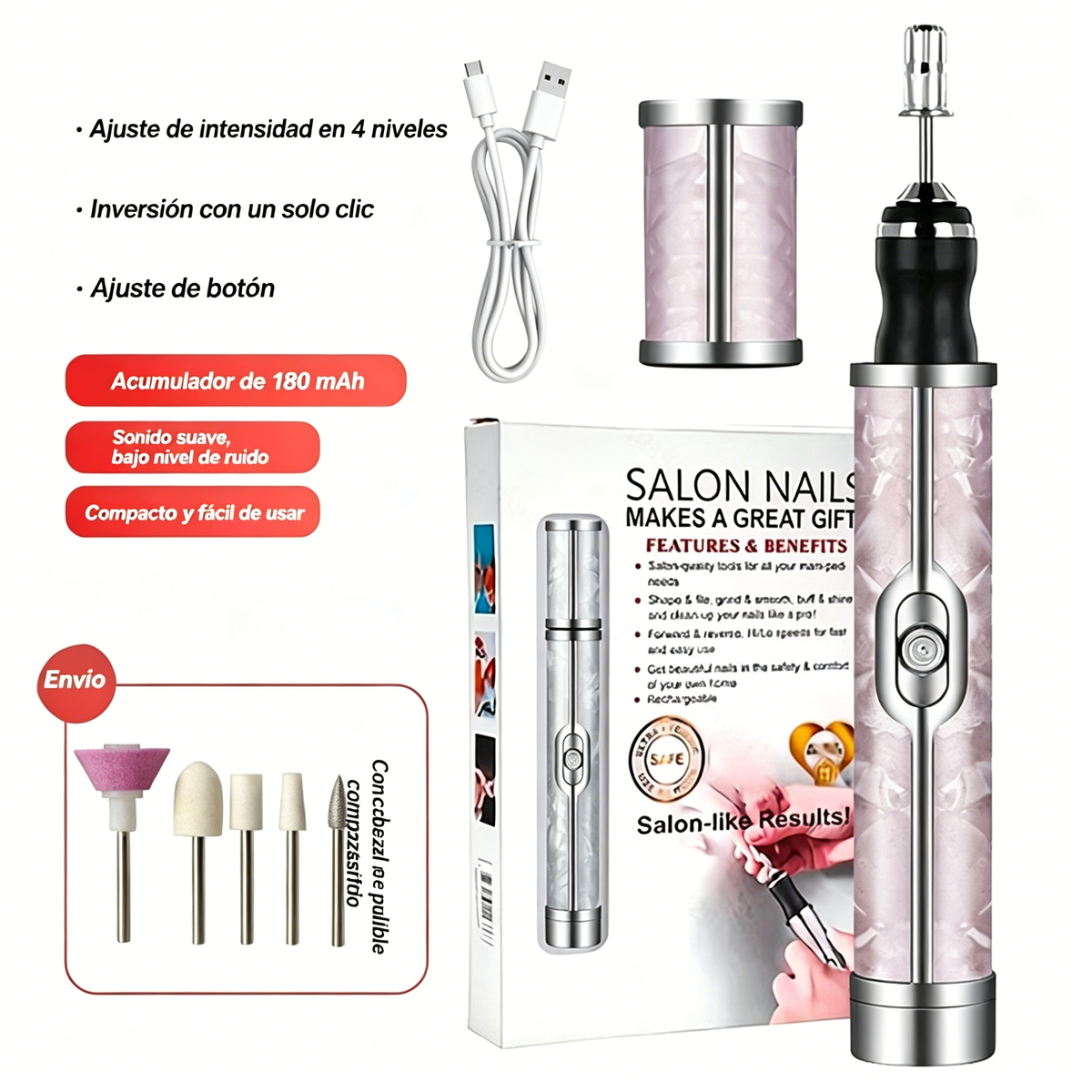 Lima eléctrica para uñas para el tratamiento de la onicomicosis