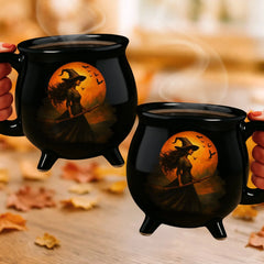 🧙‍♀️🎃Kreativní a jedinečný hrnek s drahokamy v podobě čarodějnického kotle