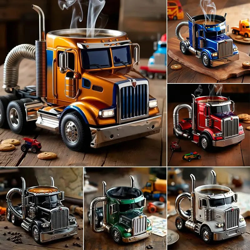 🚛Tazas de café artesanales para semirremolques