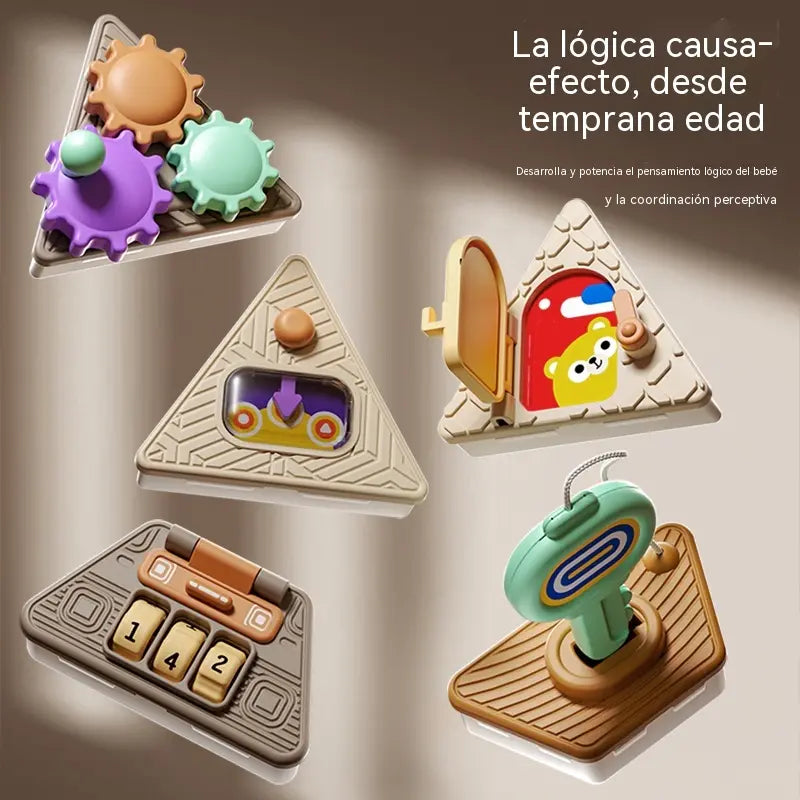 👶🧒Juguete giratorio de mano Montessori multifuncional de 22 caras para la educación temprana y relajante del bebé.