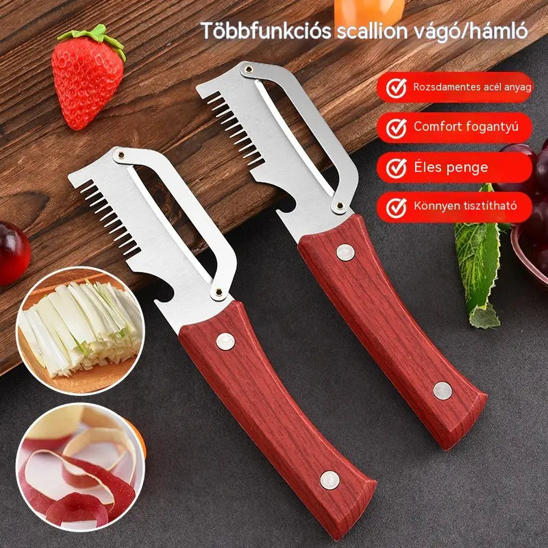 ✅ Vásárolj egyet, kapsz egyet ingyen (2 termék) 🧅🔪 3 az 1-ben multifunkciós konyhai hámozó: Hámozd meg, vágd fel és nyisd ki az üvegeket! 🔥