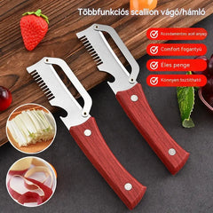 ✅ Vásárolj egyet, kapsz egyet ingyen (2 termék) 🧅🔪 3 az 1-ben multifunkciós konyhai hámozó: Hámozd meg, vágd fel és nyisd ki az üvegeket! 🔥