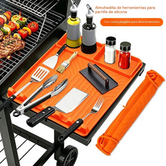 🥩🍗Almohadilla de silicona para la rejilla lateral de la parrilla de barbacoa