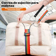 🔥【Paquete de 5 piezas】🧳Correas elásticas para equipaje: Sujeta tu bolso de forma segura a tu maleta ✈️