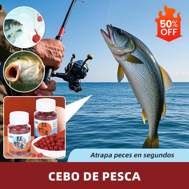 🔥🔥【10 piezas】(5 botellas de granulado grande + 5 botellas de granulado pequeño)Pellets de Cebo de Proteína Animal Fresca