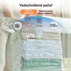 ✨🗃️ Sada 5 kusů 💨 Velké stlačitelné úložné tašky: Není potřeba žádné vzduchové čerpadlo, nepropustné, ideální pro úsporu místa v kufru i doma ✈️
