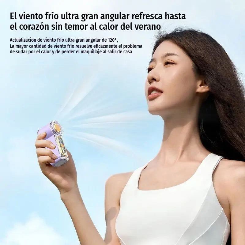 🥳🌬️Ventilador pequeño portátil de alta velocidad y larga duración.