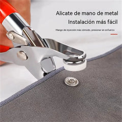 🔥 Kit de Botones Sin Costura | 100 Pares + Alicates de Instalación Fácil ✨