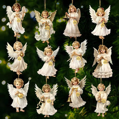 12 piezas👼 Colgante de Ángel Navideño para una Decoración Cálida y Encantadora