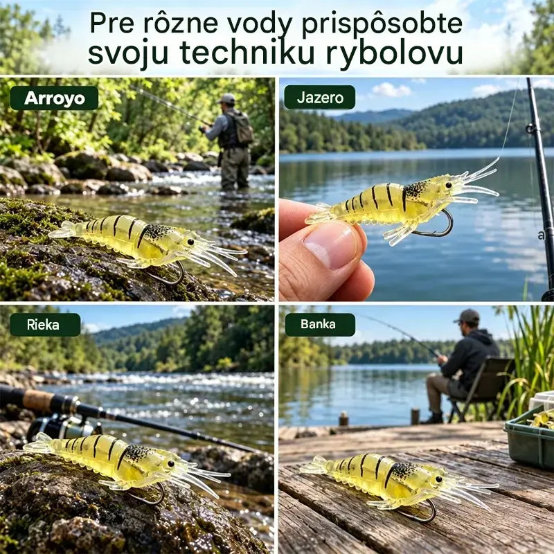 ⏰ Časovo obmedzená ponuka: za polovičnú cenu ✨ Bionická mäkká nástraha v tvare krevety | Vysoko realistická, s prirodzeným pohybom; odolná proti roztrhnutiu a trvácna; vhodná na rybolov v sladkej aj slanej vode 🎣
