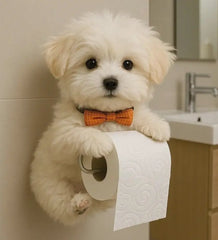 🐕Lindo porta rollo de papel higiénico con temática de cachorro