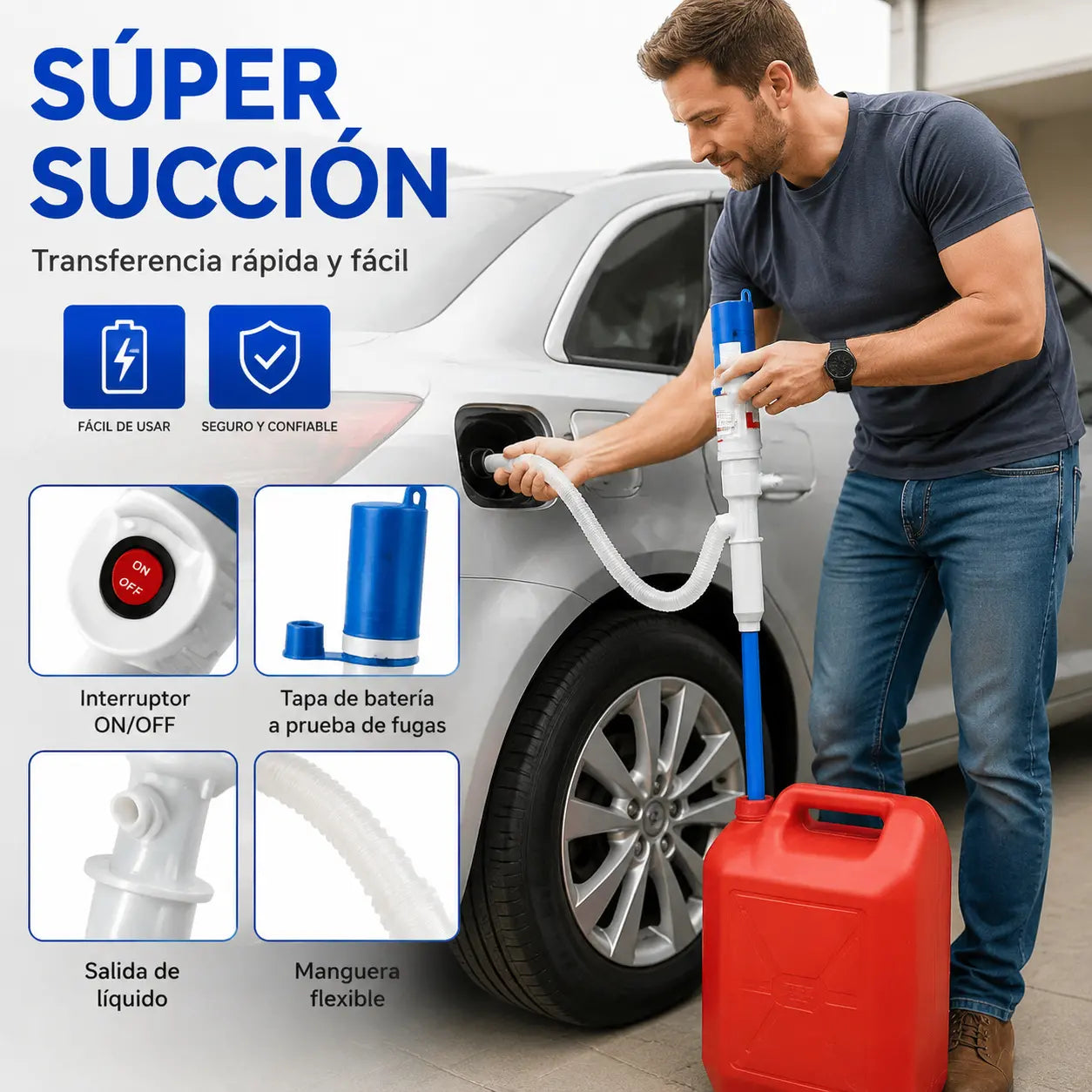 ⚡ Bomba Eléctrica Portátil para Extraer Aceite y Agua 🚗