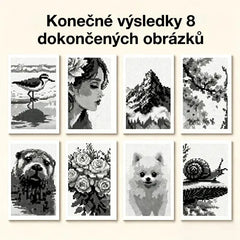 🎨🔢 Vybarvování podle čísel – 100 monochromatických záhad ve vysokém rozlišení 🖤📘