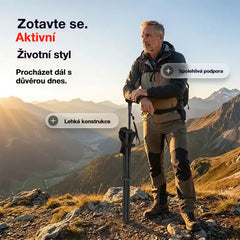 ✨Skládací hůl 2 v 1 se židlí, berle jsou odolné proti pádu, skládací a přenosné✅