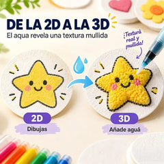 🎨Set de pintur a 3D con textura de esponja