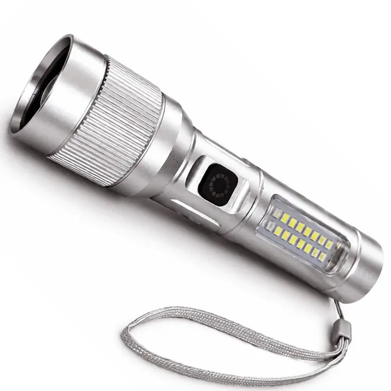🔦 Többfunkciós LED-es zseblámpa zoommal