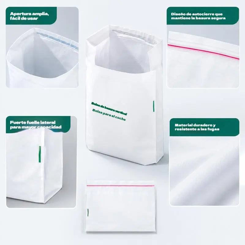 🚗 Bolsas Autoadhesivas para Basura y Organización del Coche