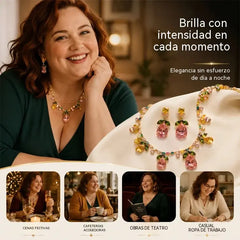 🌷👑Elegante conjunto de collar y pendientes de tulipán