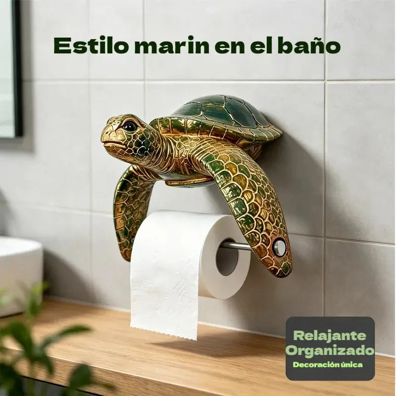 🐢🧻 Servilletero de pared retro con diseño de tortuga marina en 3D