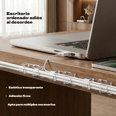 ✨🔌【180 piezas】Organizador de cables doméstico sin necesidad de taladrar