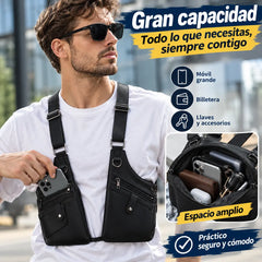 🎒 Tienes los bolsillos llenos. Tienes las manos ocupadas. Esta bolsa táctica lo lleva todo y lo mantiene seguro. 😎