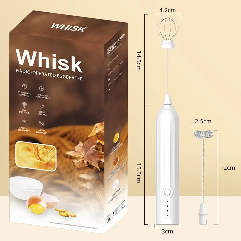 🔥50% de descuento🔥☕ Espumador de leche eléctrico, 2 cabezales diferentes, 3 velocidades ajustables. ✨✨