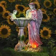 👼 Estatua del Ángel Solar: una luz decorativa mágica para tu jardín