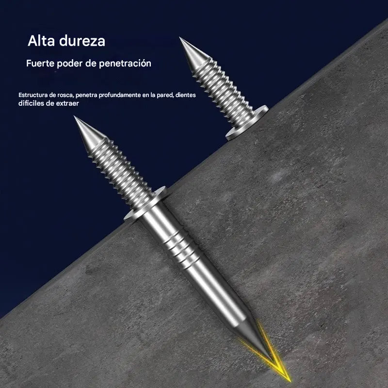 🔩200 unidades🔥 Clavos Metálicos de Doble Cara Sin Agujeros: ¡Fijación Firme y Fácil para Tu Hogar!