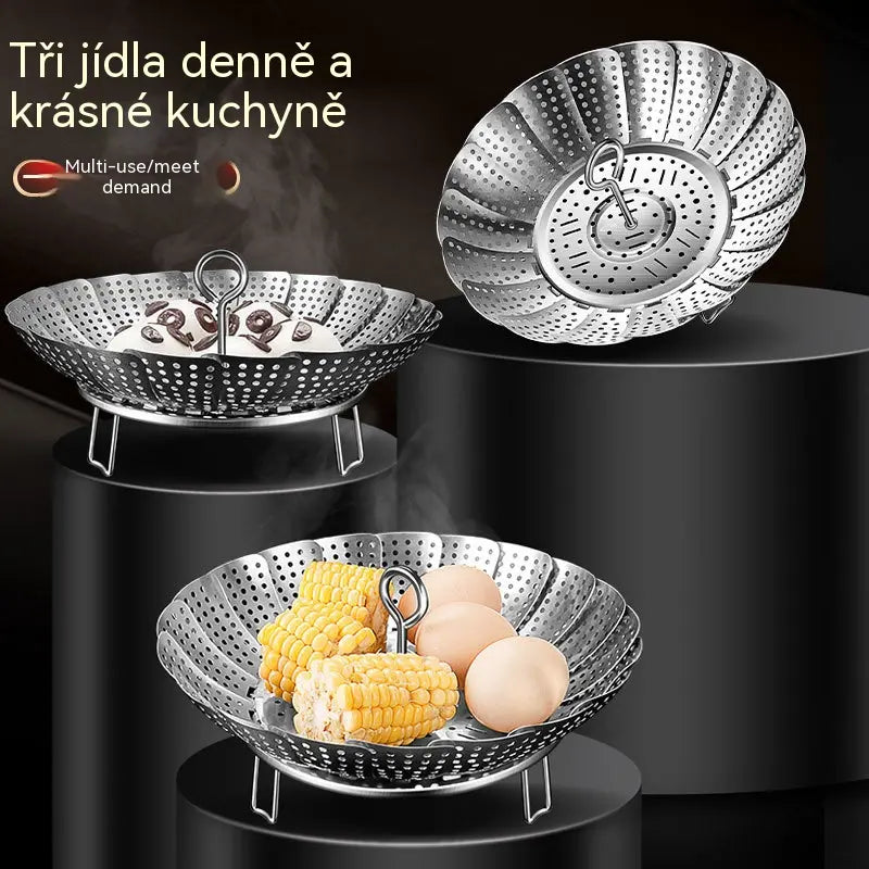 🥳50% SLEVA♨️🍲Vysouvací napařovač z nerezové oceli