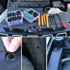 🚗🔧 Kit de 680 Piezas para Coche + Herramientas, Clips, Tornillos y Bridas de Nailon para Parachoques y Guardabarros, ¡Todo en Uno y Súper Completo!
