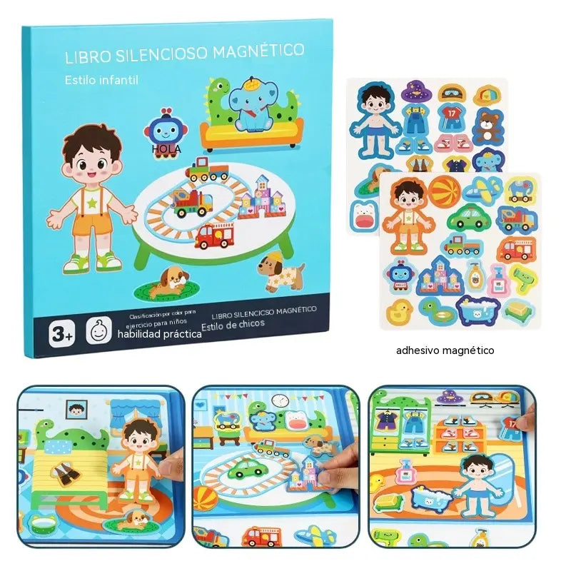 🧲 Libro de Actividades Magnético para Niños | Juegos Creativos, Escenas Interactivas y Diversión Sin Pantallas