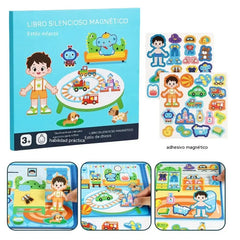 🧲 Libro de Actividades Magnético para Niños | Juegos Creativos, Escenas Interactivas y Diversión Sin Pantallas