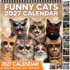 🏆🥳 50% DE DESCUENTO 🗓️🐱 Calendario de emojis de gatos 2027: humor diario y datos curiosos, se puede colgar directamente en la pared ✨