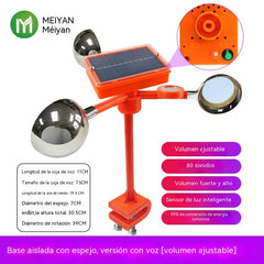 🐦☀️ Ahuyentador Solar de Aves · Protección con Sonido y Luz 360°