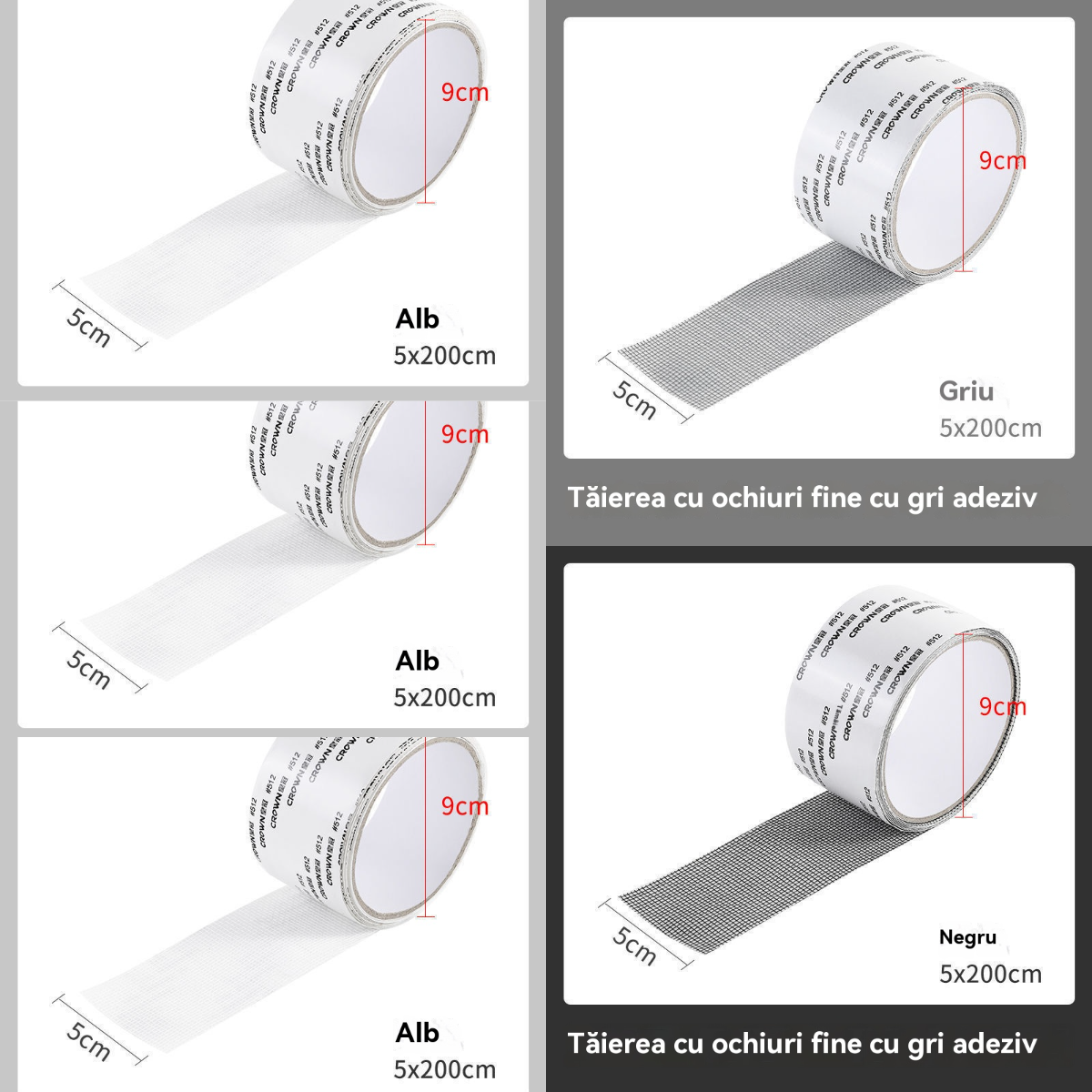 🛠️【5 piezas】✨ Cinta Reparadora para Mosquitera Invisible y Resistente al Agua
