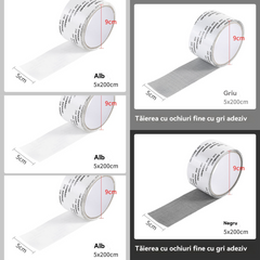🛠️【5 piezas】✨ Cinta Reparadora para Mosquitera Invisible y Resistente al Agua
