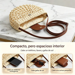 👜 ¡OFERTA LIMITADA 50% DE DESCUENTO! ✨ Bolso bandolera tejido estilo boho, elaborado a mano, correa regulable y muy ligero ✨