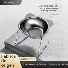 🐶✨ Comedero Ergonómico de Acero para Perros — 15° para Comer Más Cómodamente