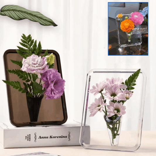 【Compra 1, llévate 1 gratis】Florero con marco de fotos de escritorio de alta calidad