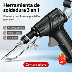 🔥 Soldador Eléctrico con Alimentación de Estaño — ¡Calienta Rápido y Suelda Fácilmente!