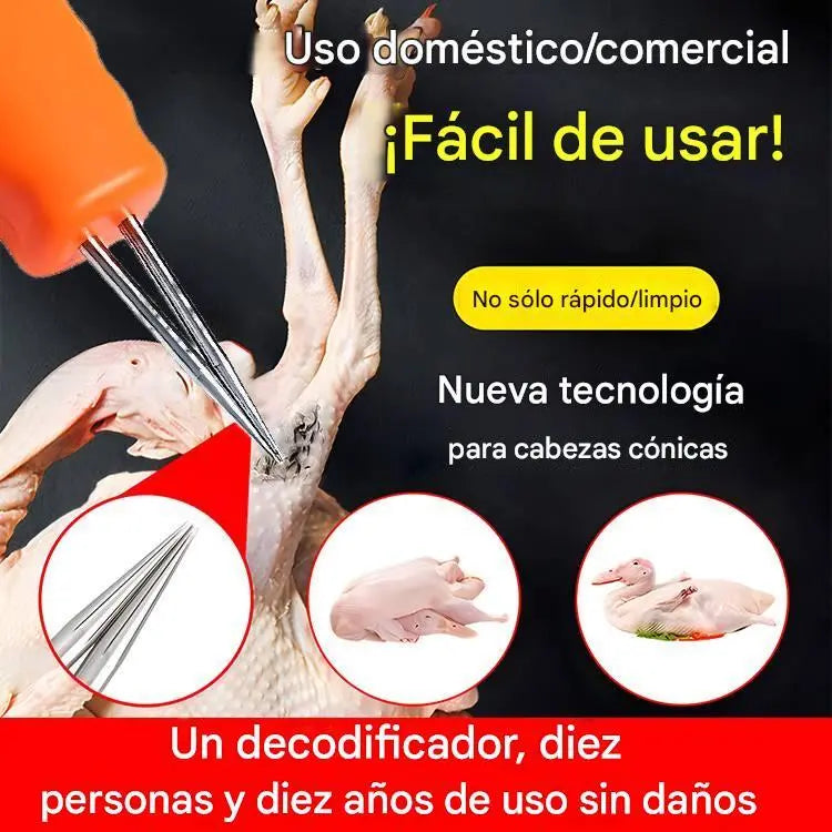 🦆Quitapelos eléctrico para aves de corral rápido