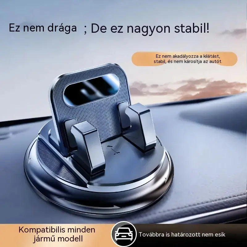 🎯 50% KEDVEZMÉNY MINDENRE! Forgatható telefontartó – Biztonságos műszerfalra rögzítés, nagy tapadású gumi 🧭🔄 【Minőség garantált】