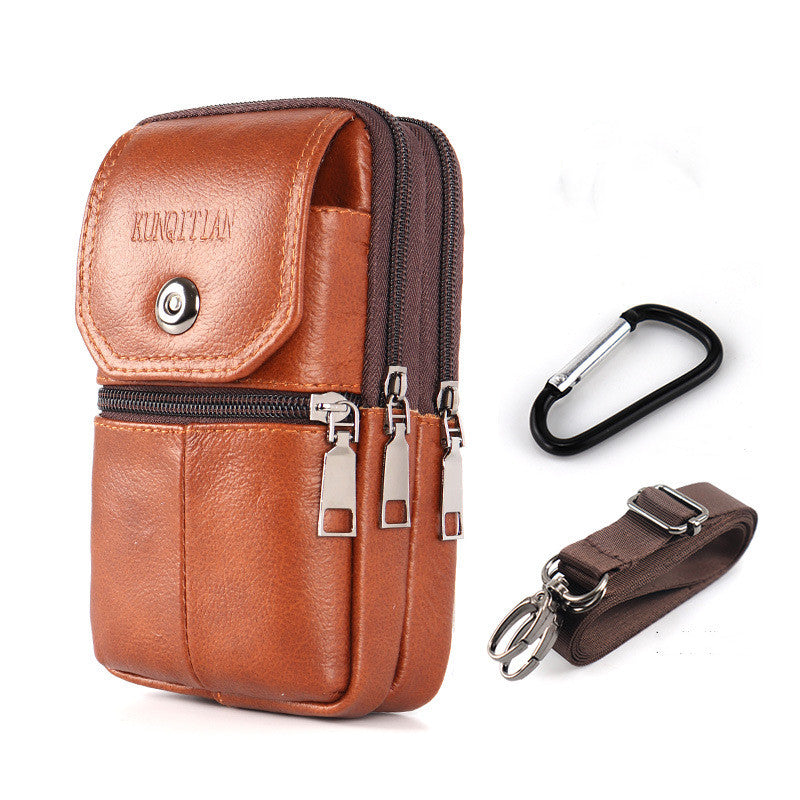 👜 ¿Cansado de llevar todo en los bolsillos? Riñonera de cuero auténtico para hombre con estilo y gran capacidad