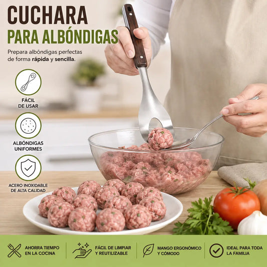🔥Compra uno y llévate otro gratis🥄Cuchara para albóndigas: antiadherente, ¡sin ensuciarte las manos!🍡