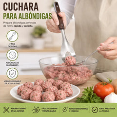 🔥Compra uno y llévate otro gratis🥄Cuchara para albóndigas: antiadherente, ¡sin ensuciarte las manos!🍡