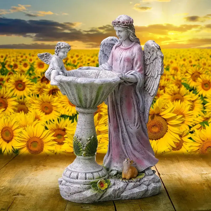 👼 Estatua del Ángel Solar: una luz decorativa mágica para tu jardín