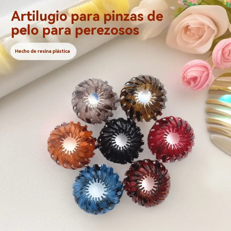 🎀 Nuevas pinzas para el cabello con forma de nido de pájaro: sujetan firmemente colas de caballo altas y moños elegantes, revitalizando instantáneamente tu apariencia.