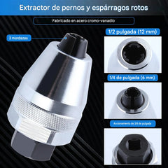 🔧 Kit Universal Extractor de Pernos y Espárragos – Extrae Espárragos de 1/4" a 1/2"
