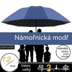 ☔ Skládací deštník s 12 žebry – větruodolný, vodotěsný a lehký do deště i slunce 🌞